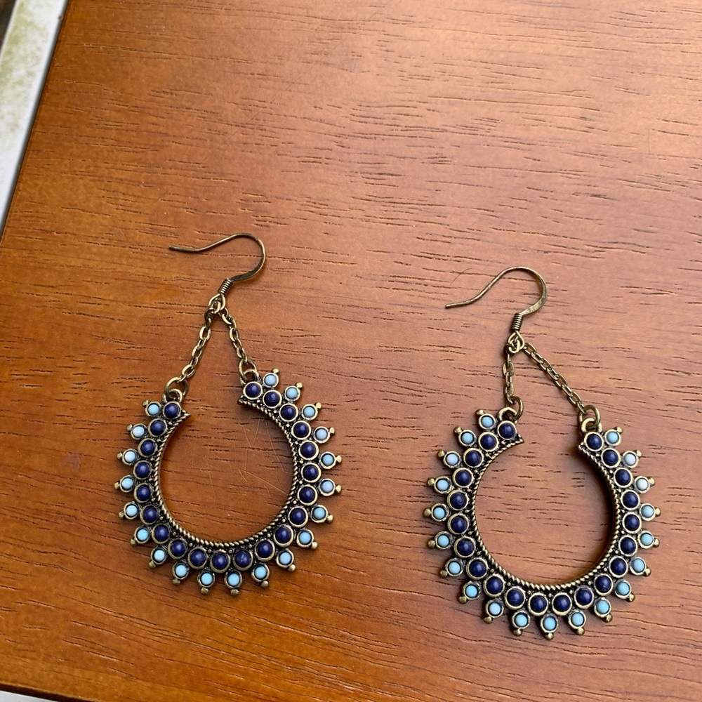 Bohemian Brass Hoops